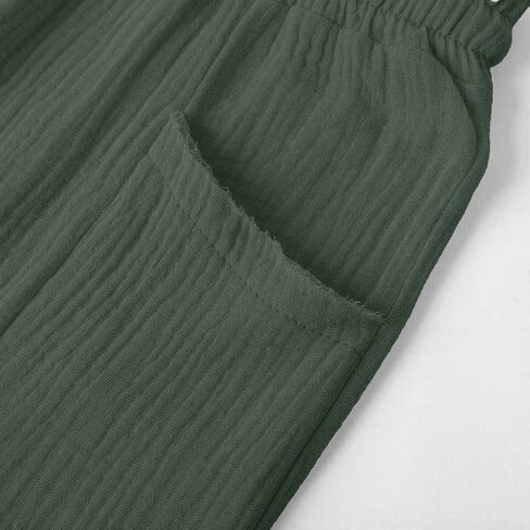 High Waisted Shorts Women 2025 Casual Drawstring Bermuda Shorts Summer Loose Wide Leg Short Pants with Pockets in Saudi Arabia