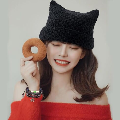 3PCS Therian Stuff,Y2K Therian Grunge Accessories for Women,Grunge Ripped Gloves,Fairycore Bracelets,Grunge Knitted Cat Beanie,Therian Gear Y2K Clothes Accessories Khaki in Saudi Arabia