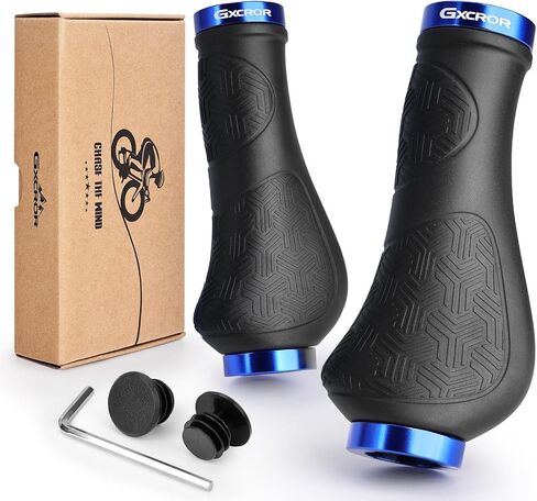 GXCROR PREMIUM ERGONIMIC NON-SLIP BIKE GRIPS Handlebar-Mountain Mountain/MTB DUALTHER MTB ، الراحة العالمية 130 مم في جميع الأحوال الجوية (ضمان لمدة عامين) in Kuwait