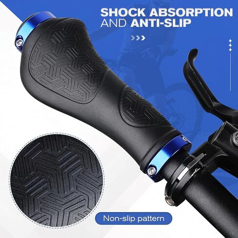 GXCROR PREMIUM ERGONIMIC NON-SLIP BIKE GRIPS Handlebar-Mountain Mountain/MTB DUALTHER MTB ، الراحة العالمية 130 مم في جميع الأحوال الجوية (ضمان لمدة عامين) in Kuwait