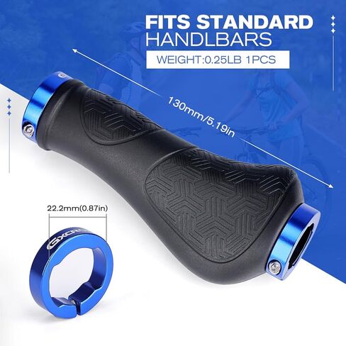 GXCROR PREMIUM ERGONIMIC NON-SLIP BIKE GRIPS Handlebar-Mountain Mountain/MTB DUALTHER MTB ، الراحة العالمية 130 مم في جميع الأحوال الجوية (ضمان لمدة عامين) in Kuwait