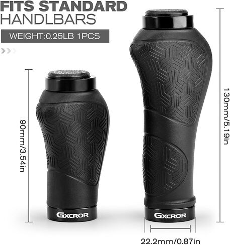 GXCROR PREMIUM ERGONIMIC NON-SLIP BIKE GRIPS Handlebar-Mountain Mountain/MTB DUALTHER MTB ، الراحة العالمية 130 مم في جميع الأحوال الجوية (ضمان لمدة عامين) in Kuwait