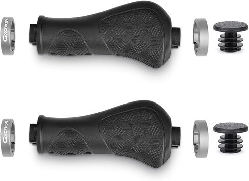 GXCROR Premium Ergonomic Non-Slip Bike Grips Handlebar - Dual-Locking Mountain/MTB Bicycle Grips, Universal 130mm All-Weather Comfort(2-Year Warranty) in Kuwait