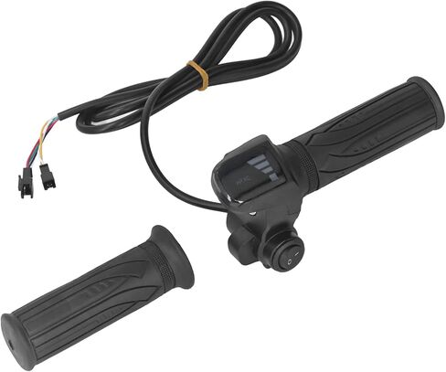 Twist Throttle, Throttle Grip with LED Display, 1 Pair Electric Bike Throttle Grip Rubber Twist Throttle Grips with LED Battery Display for Electric Bicycle Scooter in Saudi Arabia