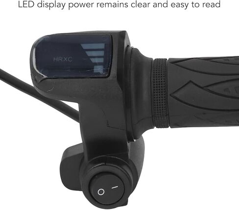 Twist Throttle, Throttle Grip with LED Display, 1 Pair Electric Bike Throttle Grip Rubber Twist Throttle Grips with LED Battery Display for Electric Bicycle Scooter in Saudi Arabia