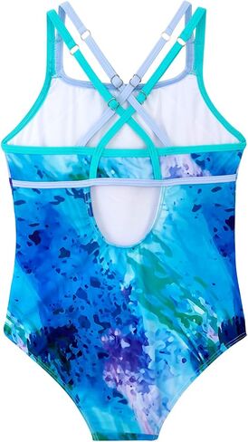Belovance Girls Swimsuit One Piece Swimwear Adjustable Straps Back Cutout Athletic Sport Kids Tween Bathing Suit 5-14 Years in Kuwait