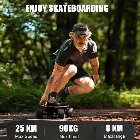 350w Electric Cruiser Skate Boards, 15% Hill Climb & 15km/9.4 Mi Range | Shock-Absorbing 7-Ply Maple Deck +7.4cm Wheels in Saudi Arabia