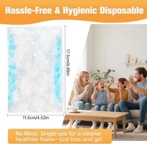 تعبئة Duster 50pcs متوافق مع Swiffer Duster إعادة الملء الكهروستاتيكي غربان لتنظيف إلكترونيات الأثاث الستائر سقف المعجبين غير مدرجة (50 ، الأزرق) in Saudi Arabia