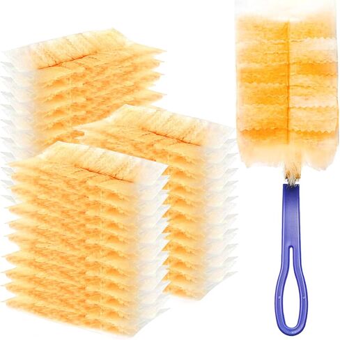 30 تعبئة Duster Count ، رأس فرشاة إزالة فرشاة الغبار المتاحين المتاحين متوافق مع عبوات Duster Swiffer للاصطدامات الأثاث الأثاث الأثاث الغبار ، مع مقبض واحد قصير (30) in Kuwait