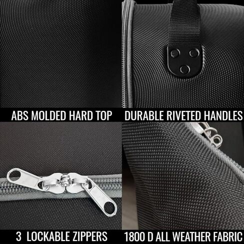 Caddydaddy Enforcer Golf Travel Bag حماية قمة صعبة ، تغطية بديلة كاملة لمدة عام ، نايلون سميك متين ، عجلات وسحابات XL القابلة للقفل. قضية نقل الأندية على شركات الطيران in Kuwait