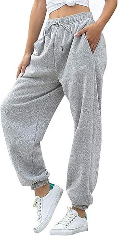 Girls Sweatpants Fall Fashion Back to School Clothes Youth Cute Preppy Baggy High Waisted Cinch Bottom Jogger Pants in Saudi Arabia