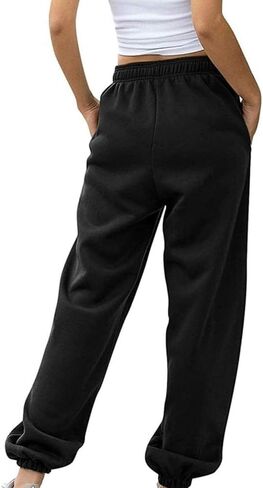 Girls Sweatpants Fall Fashion Back to School Clothes Youth Cute Preppy Baggy High Waisted Cinch Bottom Jogger Pants in Saudi Arabia