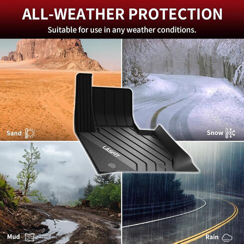 Lasfit Trunk Mat لـ BMW X5 2026 2025 2024 2023 2022 2021 2020 2019 ، جميع حصيرة Cargo TPE مخصصة لبطانة الجذع الأمامية والخلفية ، الأسود in Kuwait
