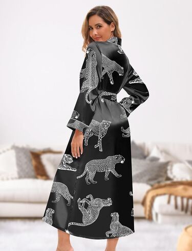 Satin Robe for Women Long Bride Robes for Bridal Party Full Length Lightweight Bathrobe Bridesmaid Robe with Pockets in Saudi Arabia