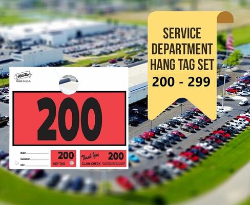 Versa-Tags 100 Car Dealer Service Hang Tags Service Dispatch Numbers, Repair Department Numbered Key Tags for Mechanic Body Shop in Saudi Arabia