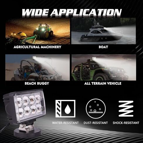 شريط مصباح LED المغناطيسي ، بقعة مصباح LED 24 واط مع تركيب قاعدة مغناطيسية ، مسيرات مسيرات مغناطيسية قوية محمولة لـ Jeep Ofrroad Trucks Trucks Lamp Lamp Lights in Kuwait