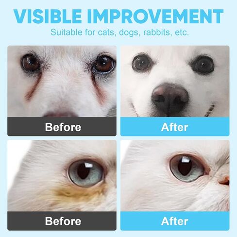 Dog Eye Wipes, 2 Pack Pet Eye Wipes for Dogs & Cats Tear Stain Remover Wipes, Hypoallergenic Soothing Cleansing Pet Wipes (130pcs x2) in Saudi Arabia