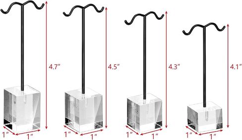 MOOCA 10 Pcs Jewelry Display Set, T-Bar Bracelet Stand, Earring Organizer, Ring Holder Stand for Showcase and Store, Premium Black Faux Leather in Saudi Arabia