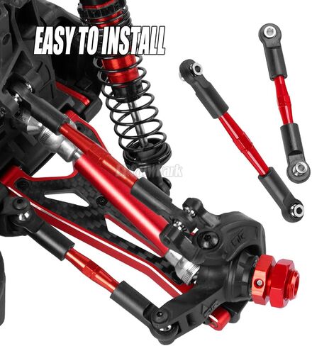 Aluminum Turnbuckles Camber Links Upgrades Part for 1/10 Big Rock 3S V3 4WD BLX 1/8 Typhon 3S / Mega 550 V3 4WD BLX,Red (Mismatch Big Rock V1 or V2 Model rc car) in Saudi Arabia