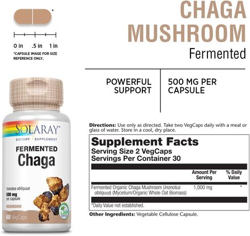 SOLARAY Fermented Cordyceps Mushroom 1000 mg - Healthy Energy Support - Fermented for Enhanced Absorption - Vegan, Non-GMO, Lab Verified - 30 Servings, 60 VegCaps in Saudi Arabia