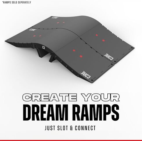 CORE Skate Ramp for Kids - Wave Bridge Scooter Skateboard Ramp for BMX Ramp RC Car, Lightweight & Portable with Rubber Feet in Saudi Arabia