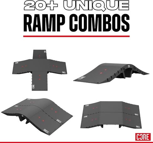 CORE Skate Ramp for Kids - Wave Bridge Scooter Skateboard Ramp for BMX Ramp RC Car, Lightweight & Portable with Rubber Feet in Saudi Arabia