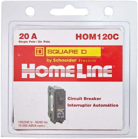 Square D HomeLine 20 amps Plug In Single Pole Circuit Breaker in Saudi Arabia