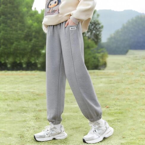 Girls' Boys Sweatpants Casual Baggy Joggers Kids Athletic Cinch Bottom Pants with Pockets & Drawstring in Kuwait