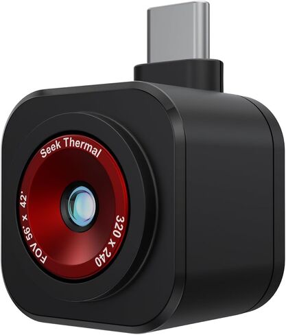 Seek Thermal - Nano 300 Thermal Camera for Apple iOS with USB-C Connector, iPhone Thermal Camera, High Resolution 320 X 240 Thermal Imager, 25hz Imaging Frame Rate, -4°F~626°F, iPhone 15 & 16 in Kuwait