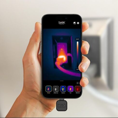 Seek Thermal - Nano 300 Thermal Camera for Apple iOS with USB-C Connector, iPhone Thermal Camera, High Resolution 320 X 240 Thermal Imager, 25hz Imaging Frame Rate, -4°F~626°F, iPhone 15 & 16 in Kuwait