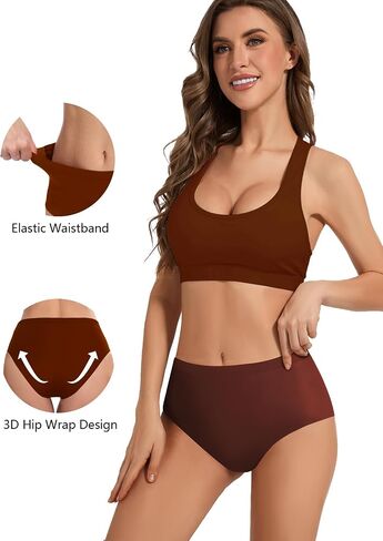 Womens Underwear Seamless Full Coverage High Waisted Panties No Show Briefs Pack of 6 in Saudi Arabia
