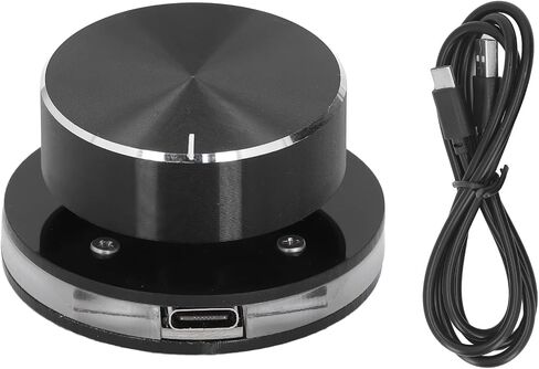 DPOFIRS التحكم في مستوى مستوى USB ، مقبض التحكم في الصوت متعدد الوسائط ، مع ضوء RGB ، مقبض التحكم في وحدة تخزين الكمبيوتر ، مع وظيفة كتم مفتاح واحدة ، نوع C وحدة تحكم الوسائط الخارجية C in Saudi Arabia