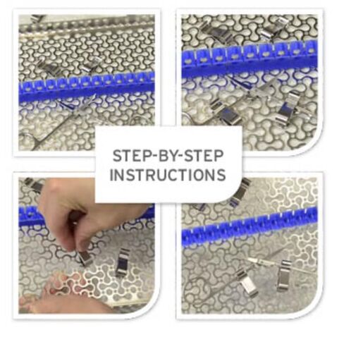 Autoclavable 8 pcs Hinged Instrument Clips for Sterilization Cassettes, Best Quality Long Lasting in Kuwait