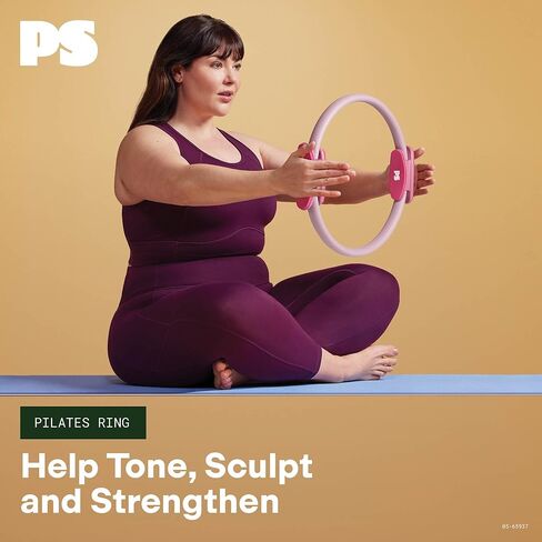 حلقة بيلاتيس popsugar (15 بوصة الوردي/التوت ، 1 رطل) ، حلقة اللياقة البدنية سحرية ثنائية السحر لمقاومة إضافية ، نغمة ، نحت وتقوية العضلات ، دائرة حلقة بيلاتيس للتمديد والتمارين الرياضية المنزلية in Kuwait