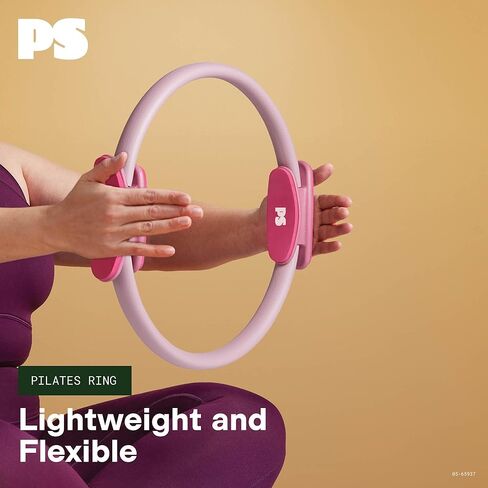 حلقة بيلاتيس popsugar (15 بوصة الوردي/التوت ، 1 رطل) ، حلقة اللياقة البدنية سحرية ثنائية السحر لمقاومة إضافية ، نغمة ، نحت وتقوية العضلات ، دائرة حلقة بيلاتيس للتمديد والتمارين الرياضية المنزلية in Kuwait