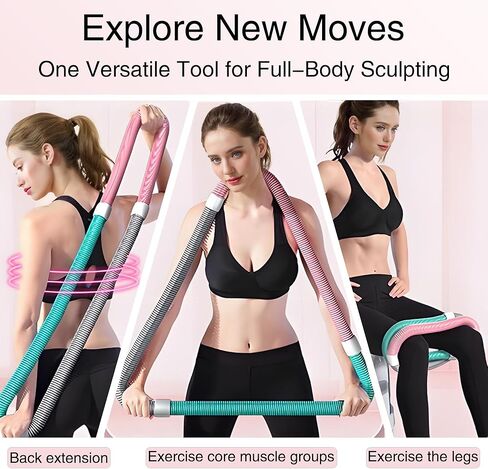 طوق هولا ناعم مرجح للبالغين ، 3 رطل قابلة للطي للمنزل والسفر ، طوق للياقة التخسيس المحمولة لفقدان الوزن ، والتصميم الصديق للخصر ، ونسخة صامتة مغلقة ترقية in Kuwait