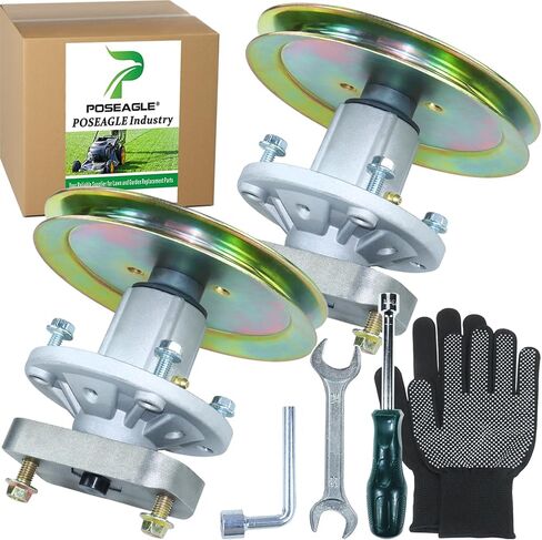 Pre-Greased GY20785 Spindle Assembly with GX20367 Spindle Pulley Replace GY20050 UC23728 for John Deere L100 L105 L107 L108 L110 L111 L118 108-14.5 108-17HS 1642HS L17.542 L1742 Lawn Tractors in Kuwait