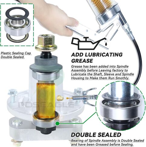 Pre-Greased GY20785 Spindle Assembly with GX20367 Spindle Pulley Replace GY20050 UC23728 for John Deere L100 L105 L107 L108 L110 L111 L118 108-14.5 108-17HS 1642HS L17.542 L1742 Lawn Tractors in Kuwait