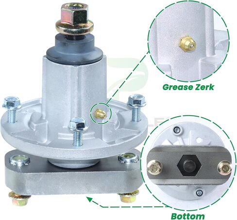 Pre-Greased GY20785 Spindle Assembly with GX20367 Spindle Pulley Replace GY20050 UC23728 for John Deere L100 L105 L107 L108 L110 L111 L118 108-14.5 108-17HS 1642HS L17.542 L1742 Lawn Tractors in Kuwait