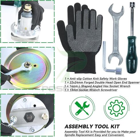 Pre-Greased GY20785 Spindle Assembly with GX20367 Spindle Pulley Replace GY20050 UC23728 for John Deere L100 L105 L107 L108 L110 L111 L118 108-14.5 108-17HS 1642HS L17.542 L1742 Lawn Tractors in Kuwait