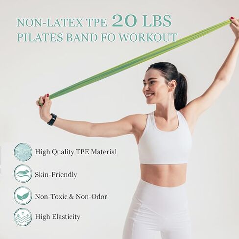 Pilates Ring Set 9 PCS, Magic Circle Yoga Ring, Pilates Ball, 2.2lb *2 Dumbbells, Resistance Bands, Tape Measure, Pilates Weight Kit Equipment Accessories for Home Workouts Fitness Yoga in Kuwait