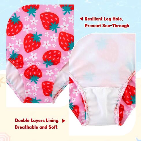 Belovance Girls Swimsuits One Piece Bathing Suit Crossback Straps Cute Toddler Kids Pool Beach Swimwear Quick Dry 4-12 Years in Kuwait