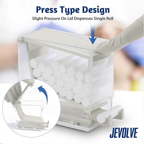 1 PC موزع لفة القطن الأزرق من Jevolve | طبقة طب الأسنان نوع قوائم القطن موزع مع مقسم صحي | مثالي للعيادات المهنية والمنزل والاستخدام المكتبي in Saudi Arabia