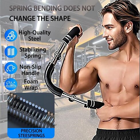 Saker Twister Arm Trainer, 40-100lb Adjustable Chest Workout Equipment Power Twist Arm Trainer, Forearm Strengthener, Portable Spring Resistance for Home Fitness in Saudi Arabia