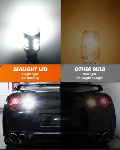 SEALIGHT 7443 LED Bulb White, Super Bright 7441 7444 T20 992 W21W LED Bulb for Backup Reverse Tail Brake Parking Lights, Pack of 2 in Saudi Arabia