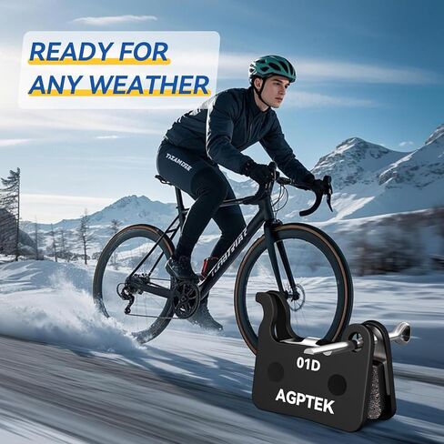 AGPTEK Bike Brake Pads, High-Performance Bicycle Brake Pad, 4 Pairs Semi-Metallic Bike Pad for Mountain Bike Disc Brakes, Compatible with Shimano Deore XT SLX Hone Alfine Saint in Saudi Arabia
