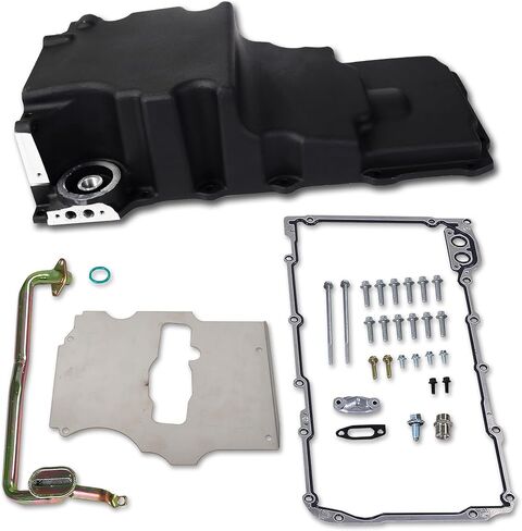 302-2 81073 LS SWAP RETROFIT OIL OIL PAN KIT ALECTINAM ALUMINIM متوافق مع Chevy Ventura Omega Camaro Nova F-Body G-Body 1964-1992 LS1 LS2 LS3 LS6 5.3L 5.7L 6.0L 6.5L V8 محركات in Kuwait