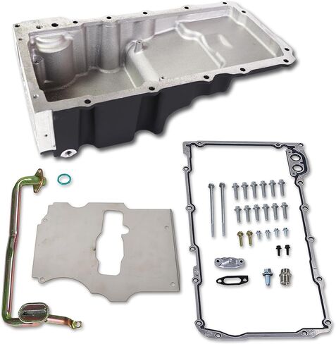 302-2 81073 LS SWAP RETROFIT OIL OIL PAN KIT ALECTINAM ALUMINIM متوافق مع Chevy Ventura Omega Camaro Nova F-Body G-Body 1964-1992 LS1 LS2 LS3 LS6 5.3L 5.7L 6.0L 6.5L V8 محركات in Kuwait