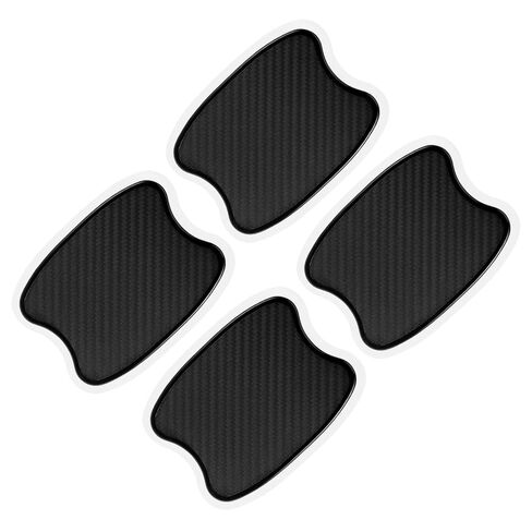 Tangsen 4pcs Universal 3D Carbon Fiber Texture Automotive Door Cup Handle Grant Paint Grotector Cover Scratch Non-Marking Whith White Tervision (S) in Kuwait