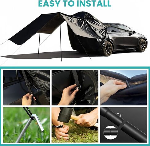 Car Camping Tailgate Mesh Screen for SUV, Mini Van, Great for Ventilation and Mosquito Prevention Car Camping Accessories in Saudi Arabia